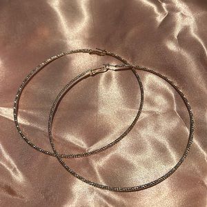 Sparkly hoop earrings